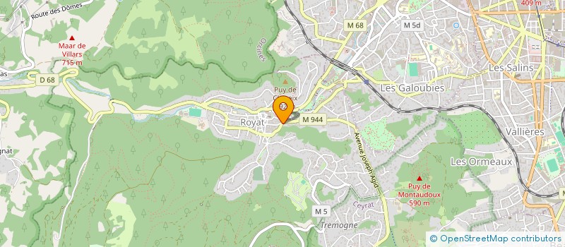 localisation de l'entreprise ESPACE ET DIMENSION à ROYAT