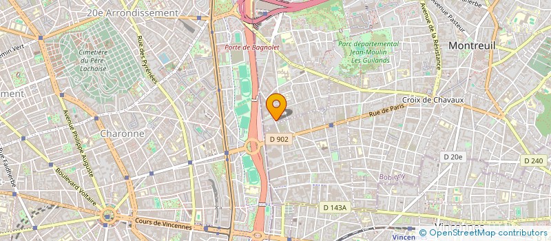 localisation de l'entreprise ESPACE ET INTERIEURS à BAGNOLET