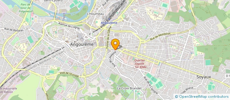 localisation de l'entreprise ESPACE ET LATITUDE à ANGOULEME