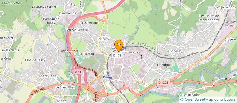 localisation de l'entreprise ESPACE ET LUMIERE à ANNECY