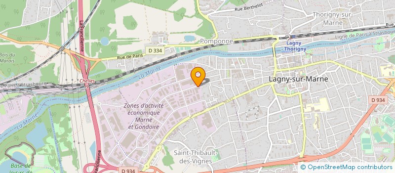 localisation de l'entreprise ESPACE ET VERDURE  THORIGNY-SUR-MARNE