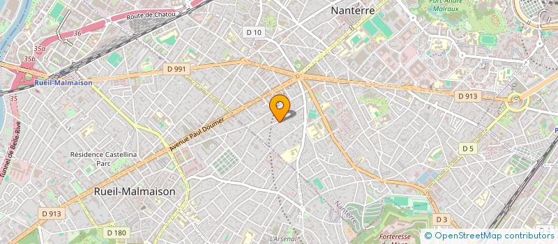 localisation de l'entreprise ESPACE ET VOLUME à NANTERRE