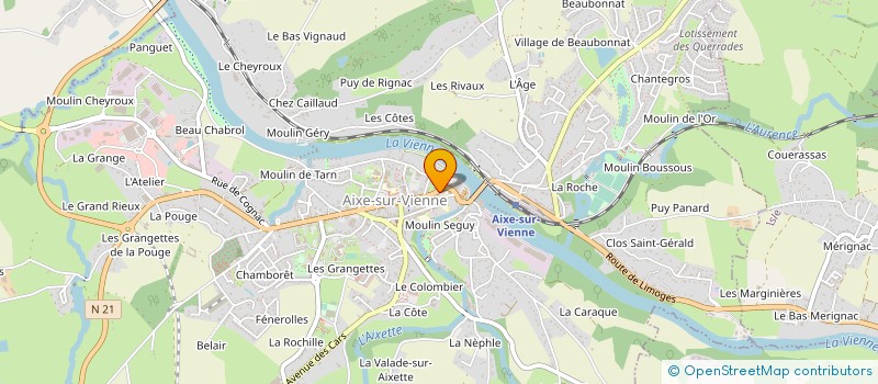 localisation de l'entreprise ESPACE FAMILIAL à AIXE-SUR-VIENNE