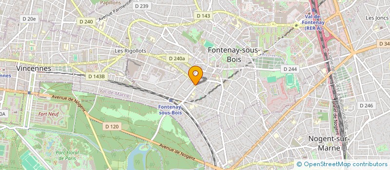 localisation de l'entreprise ESPACE FERMETURE à FONTENAY SOUS BOIS