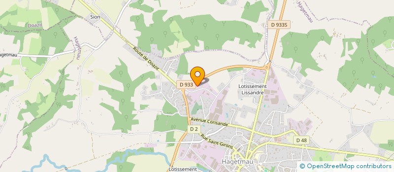 localisation de l'entreprise ESPACE FEU M.A.C  HAGETMAU