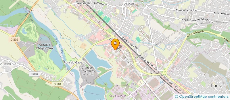 localisation de l'entreprise ESPACE FITNESS à LESCAR