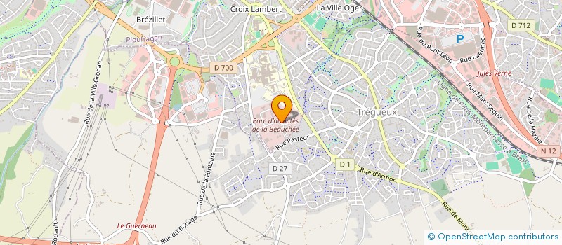 localisation de l'entreprise ESPACE FLEURS ET FUNERAIRE à SAINT-BRIEUC