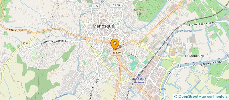 localisation de l'entreprise ESPACE FLEURS - ROUX MELANIE à MANOSQUE