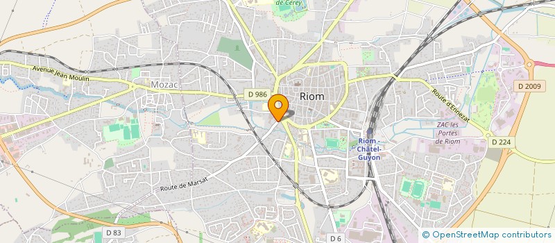 localisation de l'entreprise ESPACE FLORAL MARSIN à RIOM