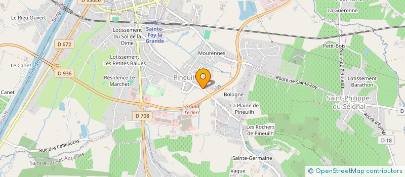 localisation de l'entreprise ESPACE FORME à SAINTE-FOY-LA-GRANDE
