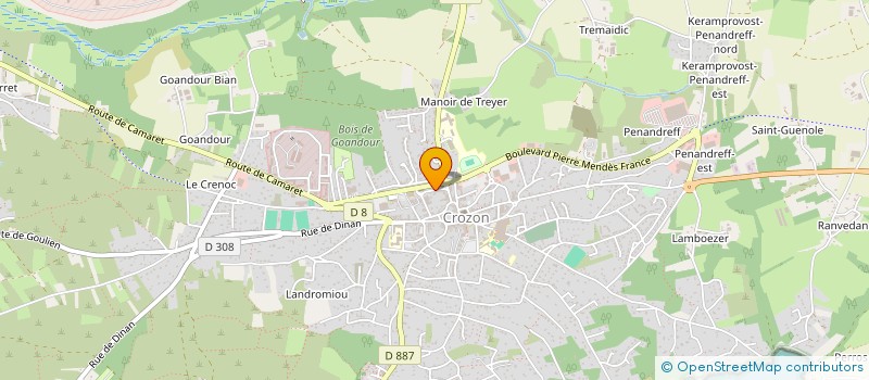 localisation de l'entreprise ESPACE FORME  CROZON