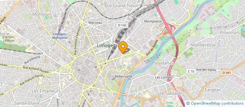 localisation de l'entreprise ESPACE FORME BENEDICTINS à LIMOGES