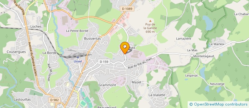 localisation de l'entreprise ESPACE FORME USSEL  USSEL