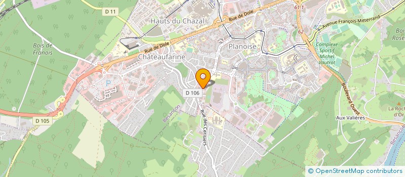 localisation de l'entreprise ESPACE FORME & VITALITE  BESANCON