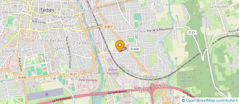 localisation de l'entreprise ESPACE FRAIS à SEMEAC