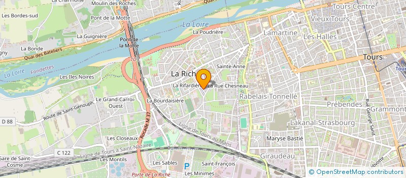 localisation de l'entreprise ESPACE FRESNEL  LA RICHE