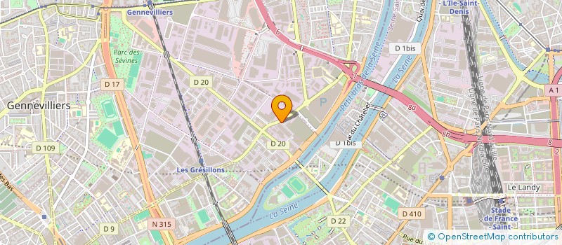 localisation de l'entreprise ESPACE FRET à GENNEVILLIERS