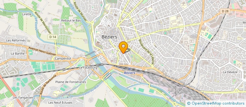 localisation de l'entreprise ESPACE FRIOUATO à BEZIERS