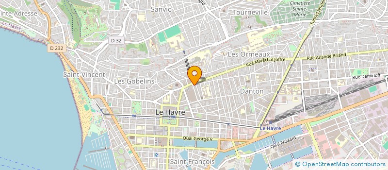 localisation de l'entreprise ESPACE FRUITS à LE HAVRE