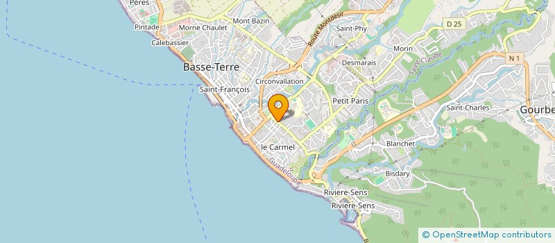 localisation de l'entreprise ESPACE FUNERAIRE AR-CA à BASSE-TERRE