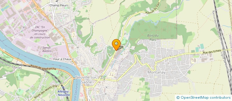 localisation de l'entreprise ESPACE FUNERAIRE GILLET  NEUVILLE-SUR-SAONE