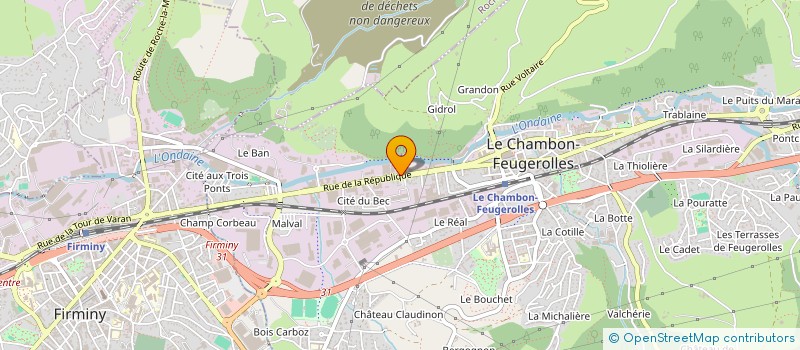 localisation de l'entreprise ESPACE GERARD CHETAIL à LE CHAMBON-FEUGEROLLES