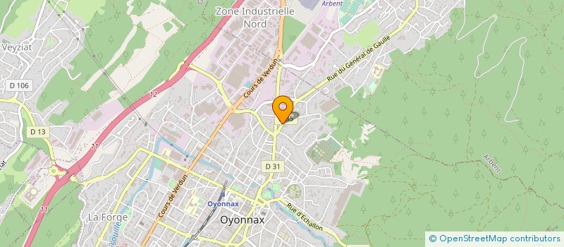 localisation de l'entreprise ESPACE GREFFE à OYONNAX