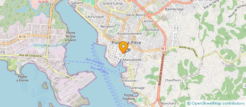 localisation de l'entreprise ESPACE HABITAT à POINTE-A-PITRE