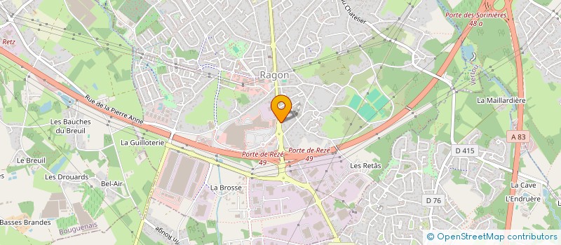 localisation de l'entreprise ESPACE HABITAT à REZE