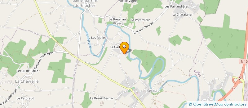 localisation de l'entreprise ESPACE HABITAT à BERNAC