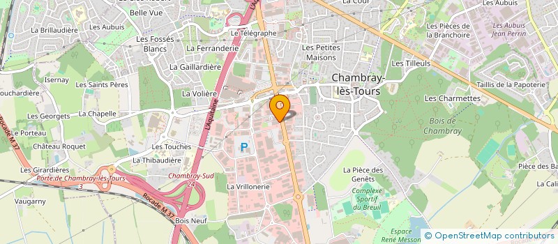 localisation de l'entreprise ESPACE HABITATION à CHAMBRAY-LES-TOURS