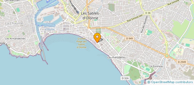 localisation de l'entreprise ESPACE HOTELIER à LES SABLES D'OLONNE