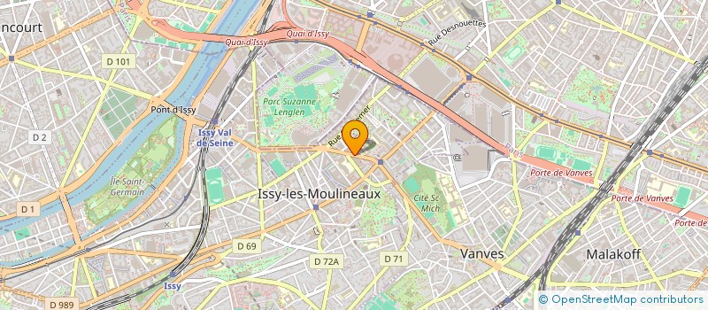 localisation de l'entreprise ESPACE ICARE MJC à ISSY-LES-MOULINEAUX