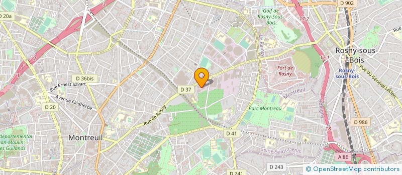 localisation de l'entreprise ESPACE INDUSTRIE  MONTREUIL