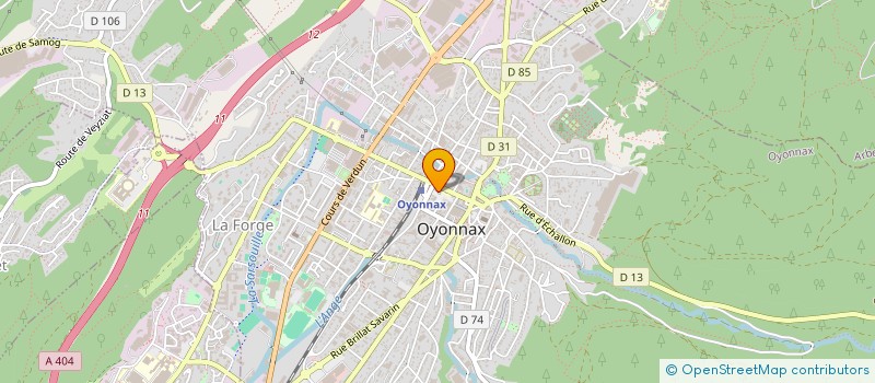 localisation de l'entreprise ESPACE INITIATIVES CULTURE LOISIRS à OYONNAX