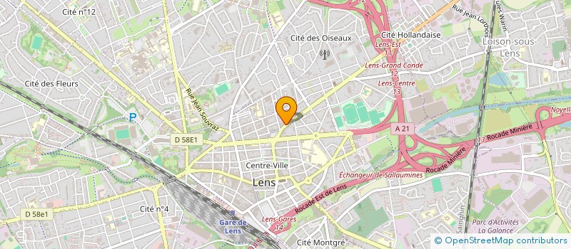 localisation de l'entreprise ESPACE JET AJACCIO  LENS