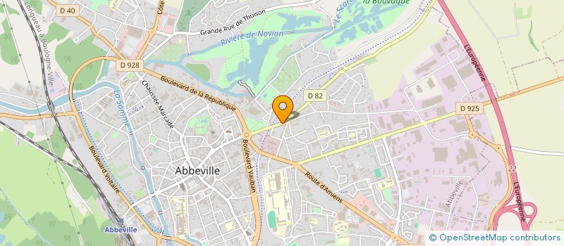 localisation de l'entreprise ESPACE JUNIORS à ABBEVILLE