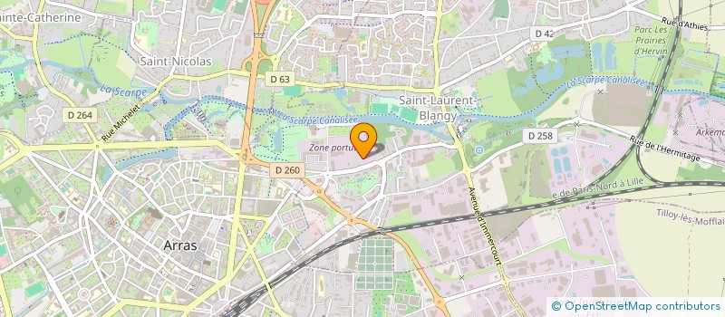 localisation de l'entreprise ESPACE KART  SAINT-LAURENT-BLANGY