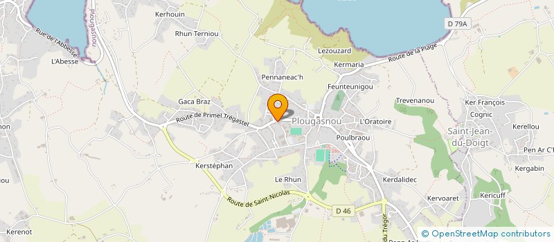 localisation de l'entreprise ESPACE KINE  PLOUGASNOU