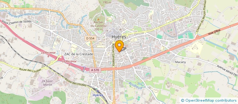 localisation de l'entreprise ESPACE KINE BALNEO SHADE  TOULON