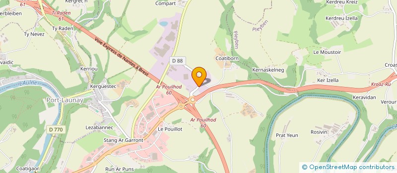 localisation de l'entreprise ESPACE LAVAGE  CHATEAULIN