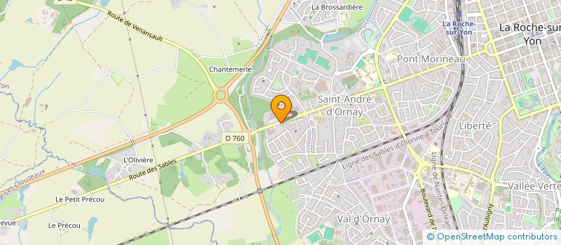 localisation de l'entreprise ESPACE LIBERTE 85 à LA ROCHE-SUR-YON