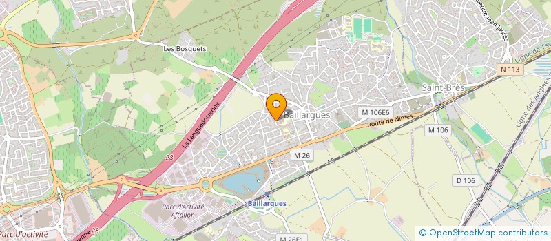 localisation de l'entreprise ESPACE LOCATION VIDEO SARL à BAILLARGUES