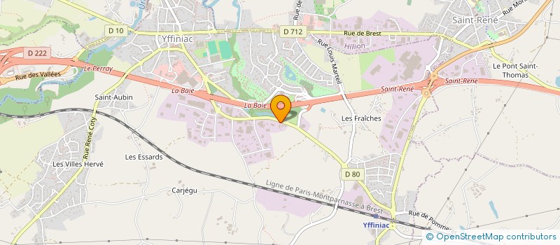 localisation de l'entreprise ESPACE LOISIRS à YFFINIAC
