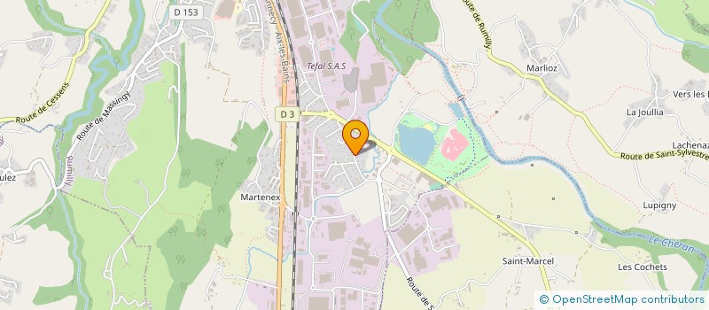 localisation de l'entreprise ESPACE LOISIRS à RUMILLY
