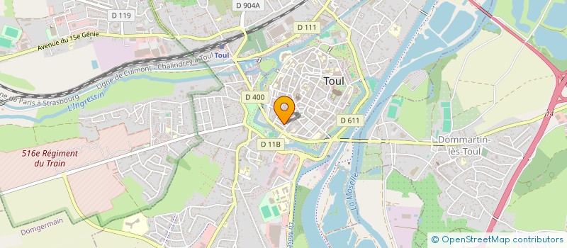 localisation de l'entreprise ESPACE LOISIRS CULTURE M.J.C. à TOUL