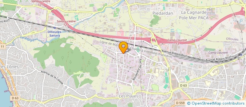 localisation de l'entreprise ESPACE LOISIRS PISCINE à SIX-FOURS-LES-PLAGES