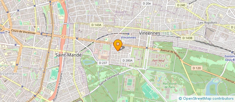 localisation de l'entreprise ESPACE LUDIQUE POUR LES FAMILLES D ENFANTS PRECOCES à VINCENNES
