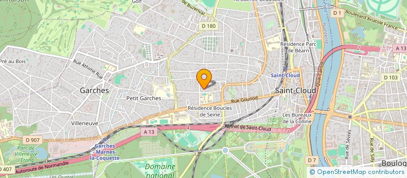 localisation de l'entreprise ESPACE M2 à GARCHES