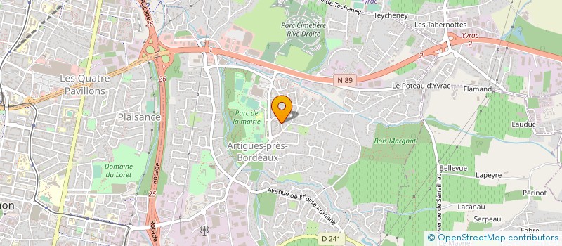 localisation de l'entreprise ESPACE MEDIATION PLURIELLE à ARTIGUES-PRES-BORDEAUX
